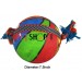 Super Dog Dog Toy Multicolor Ball With Rope
